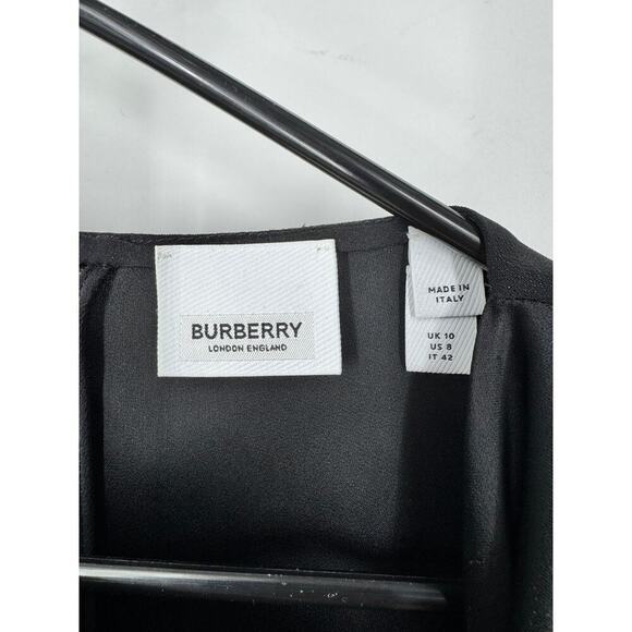 Burberry‎  Draped Satin-back Crepe Dress in Black - Picture 5 of 6